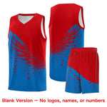 Custom Royal Red Wing Pattern Sports Uniform Basketball Jersey | BuyFootballJersey