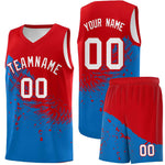Custom Royal Red Wing Pattern Sports Uniform Basketball Jersey | BuyFootballJersey