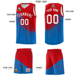 Custom Royal Red Wing Pattern Sports Uniform Basketball Jersey | BuyFootballJersey