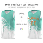 Custom White Bright Green Wing Pattern Sports Uniform Basketball Jersey | BuyFootballJersey