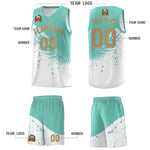 Custom White Bright Green Wing Pattern Sports Uniform Basketball Jersey | BuyFootballJersey
