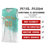 Custom White Bright Green Wing Pattern Sports Uniform Basketball Jersey | BuyFootballJersey
