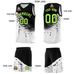 Custom White Black Wing Pattern Sports Uniform Basketball Jersey | BuyFootballJersey