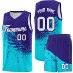 Custom Sky Blue Royal Wing Pattern Sports Uniform Basketball Jersey | BuyFootballJersey