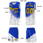 Custom White Royal Wing Pattern Sports Uniform Basketball Jersey | BuyFootballJersey
