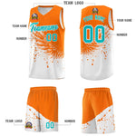 Custom White Orange Wing Pattern Sports Uniform Basketball Jersey | BuyFootballJersey