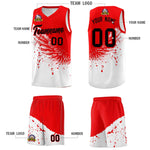 Custom White Light Red Wing Pattern Sports Uniform Basketball Jersey | BuyFootballJersey