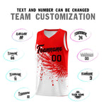 Custom White Light Red Wing Pattern Sports Uniform Basketball Jersey | BuyFootballJersey