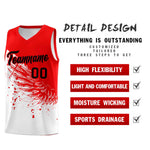 Custom White Light Red Wing Pattern Sports Uniform Basketball Jersey | BuyFootballJersey