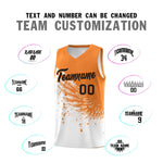 Custom White Gold Orange Wing Pattern Sports Uniform Basketball Jersey | BuyFootballJersey