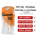 Custom White Gold Orange Wing Pattern Sports Uniform Basketball Jersey | BuyFootballJersey