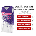 Custom White Purple Wing Pattern Sports Uniform Basketball Jersey | BuyFootballJersey