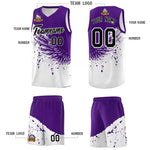 Custom White Purple Wing Pattern Sports Uniform Basketball Jersey | BuyFootballJersey