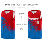 Custom Royal Red Wing Pattern Sports Uniform Basketball Jersey | BuyFootballJersey