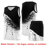 Custom White Black Wing Pattern Sports Uniform Basketball Jersey | BuyFootballJersey