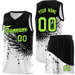 Custom White Black Wing Pattern Sports Uniform Basketball Jersey | BuyFootballJersey