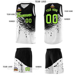 Custom White Black Wing Pattern Sports Uniform Basketball Jersey | BuyFootballJersey