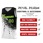 Custom White Black Wing Pattern Sports Uniform Basketball Jersey | BuyFootballJersey