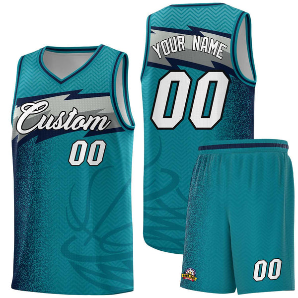 Custom Aqua Dot Scatter Graffiti Pattern Sports Uniform Basketball Jersey | BuyFootballJersey
