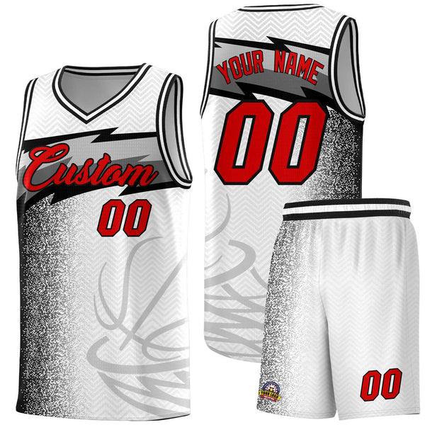 Custom White Dot Scatter Graffiti Pattern Sports Uniform Basketball Jersey | BuyFootballJersey