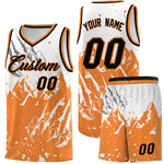 Custom White Gold Orange Snow Mountain Beast Pattern Sports Uniform Basketball Jersey | BuyFootballJersey