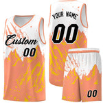 Custom White Light Orange Snow Mountain Beast Pattern Sports Uniform Basketball Jersey | BuyFootballJersey