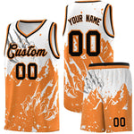 Custom White Gold Orange Snow Mountain Beast Pattern Sports Uniform Basketball Jersey | BuyFootballJersey