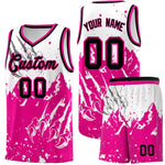 Custom White Pink Snow Mountain Beast Pattern Sports Uniform Basketball Jersey | BuyFootballJersey