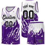 Custom White Purple Snow Mountain Beast Pattern Sports Uniform Basketball Jersey | BuyFootballJersey
