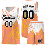 Custom White Light Orange Snow Mountain Beast Pattern Sports Uniform Basketball Jersey | BuyFootballJersey