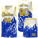Custom White Royal Snow Mountain Beast Pattern Sports Uniform Basketball Jersey | BuyFootballJersey