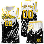 Custom White Black Snow Mountain Beast Pattern Sports Uniform Basketball Jersey | BuyFootballJersey