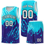 Custom Sky Blue Royal Snow Mountain Beast Pattern Sports Uniform Basketball Jersey | BuyFootballJersey