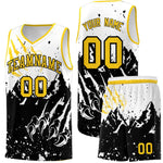 Custom White Black Snow Mountain Beast Pattern Sports Uniform Basketball Jersey | BuyFootballJersey