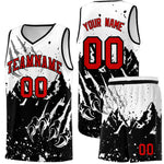 Custom White Black Snow Mountain Beast Pattern Sports Uniform Basketball Jersey | BuyFootballJersey