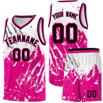 Custom White Pink Snow Mountain Beast Pattern Sports Uniform Basketball Jersey | BuyFootballJersey