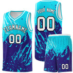 Custom Sky Blue Royal Snow Mountain Beast Pattern Sports Uniform Basketball Jersey | BuyFootballJersey
