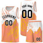Custom White Light Orange Snow Mountain Beast Pattern Sports Uniform Basketball Jersey | BuyFootballJersey