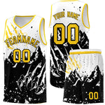 Custom White Black Snow Mountain Beast Pattern Sports Uniform Basketball Jersey | BuyFootballJersey