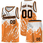 Custom White Gold Orange Snow Mountain Beast Pattern Sports Uniform Basketball Jersey | BuyFootballJersey