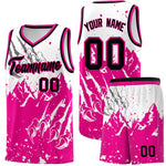 Custom White Pink Snow Mountain Beast Pattern Sports Uniform Basketball Jersey | BuyFootballJersey
