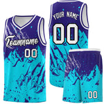Custom Royal Sky Blue Snow Mountain Beast Pattern Sports Uniform Basketball Jersey | BuyFootballJersey