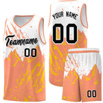 Custom White Light Orange Snow Mountain Beast Pattern Sports Uniform Basketball Jersey | BuyFootballJersey
