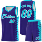 Custom Royal Sky Blue Personalized Side Symmetrical Line Pattern Sports Uniform Basketball Jersey | BuyFootballJersey