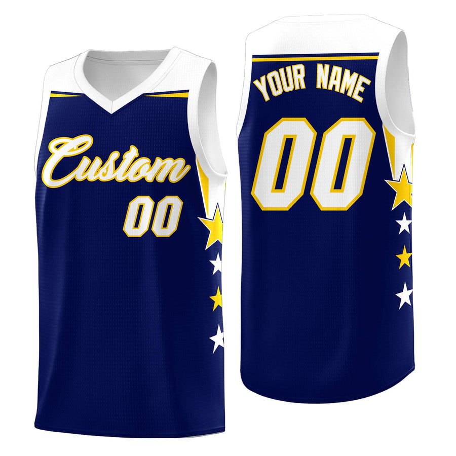 Custom Pink Purple Two Tone Side Star Color Block Quick-Drying Uniform Basketball Jersey | BuyFootballJersey