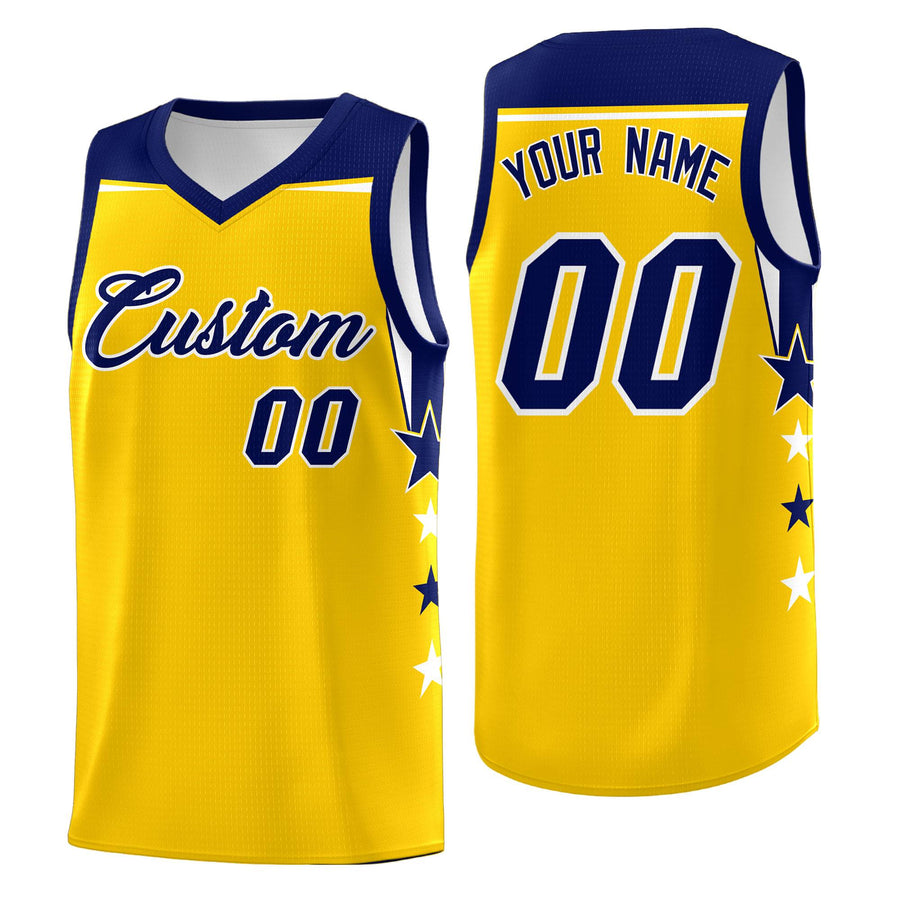 Custom Purple White Two Tone Side Star Color Block Lightweight Uniform Basketball Jersey | BuyFootballJersey