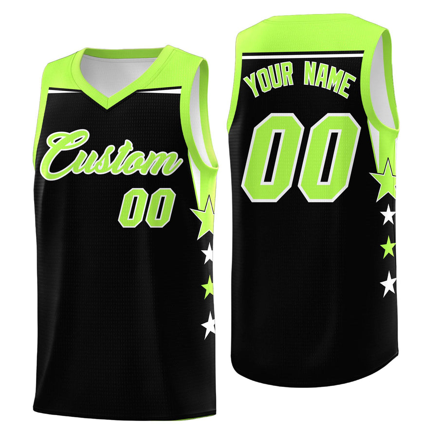 Custom Red Navy Two Tone Side Star Color Block Sublimation Printing Uniform Basketball Jersey | BuyFootballJersey