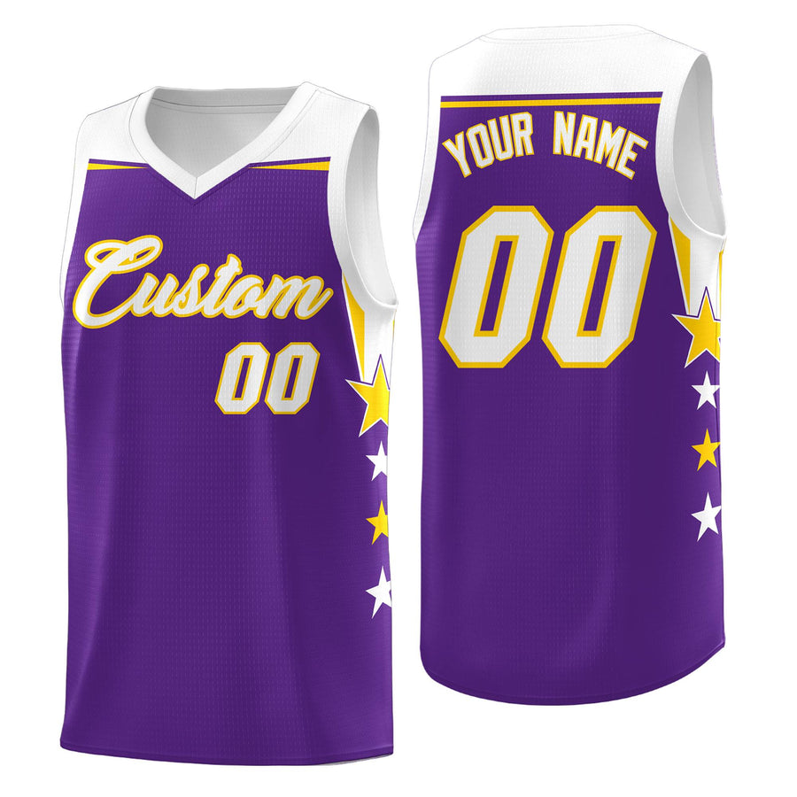 Custom Kelly Green White Two Tone Side Star Color Block Drapable Uniform Basketball Jersey | BuyFootballJersey
