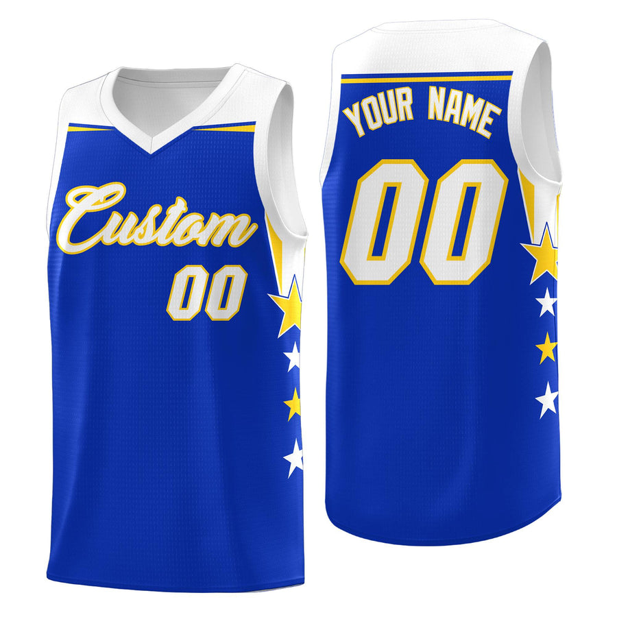 Custom Black White Two Tone Side Star Color Block Quick-Drying Uniform Basketball Jersey | BuyFootballJersey
