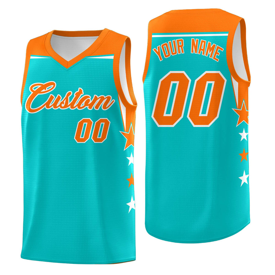 Custom Gold Purple Two Tone Side Star Color Block Sublimation Printing Uniform Basketball Jersey | BuyFootballJersey